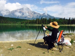 At Pyramid Lake looking toward Pyramid Mountain